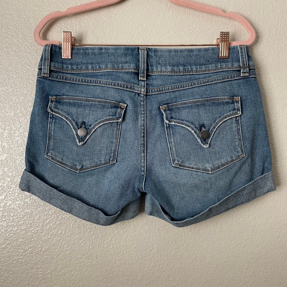 Hudson Shorts Womens Size 26 Blue Croxley Mid Rise Cuffed Denim Cotton Casual - Picture 6 of 10